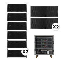 TT+ AUDIO GTX10-PACK | GTX10 BAFLE LINE ARRAY DE DOS VÍAS (X12) + GTS29 SUBWOOFER DE ALTO RENDIMIENTO (X4) + TTR16-K RACK DE AMPLIFICACIÓN